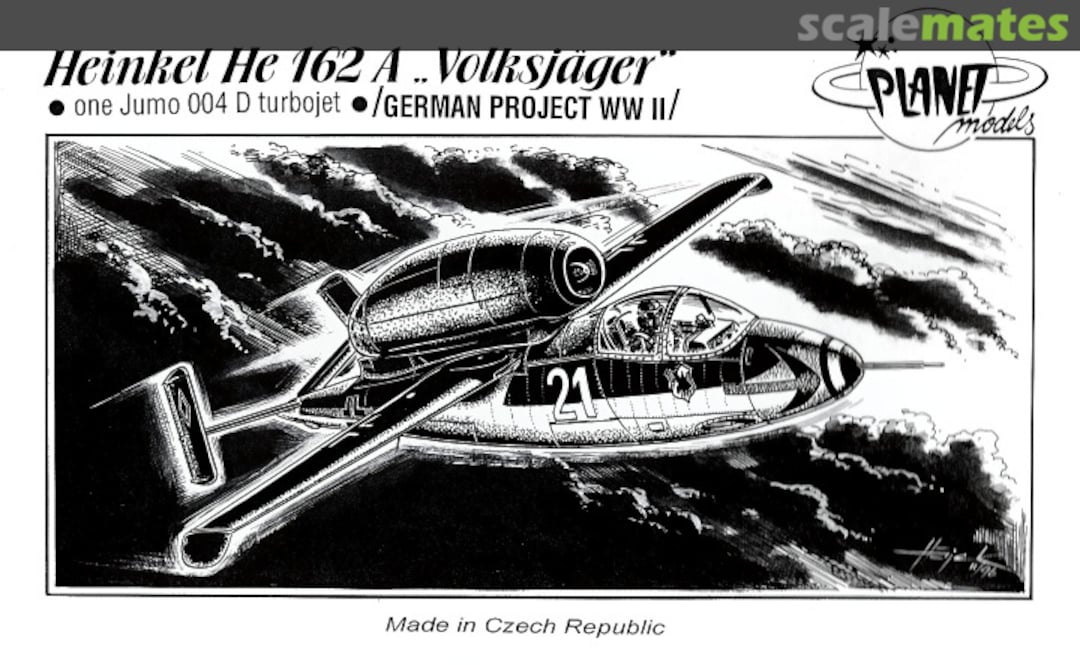 Boxart Heinkel He 162 A "Volksjäger" PLT007 Planet Models