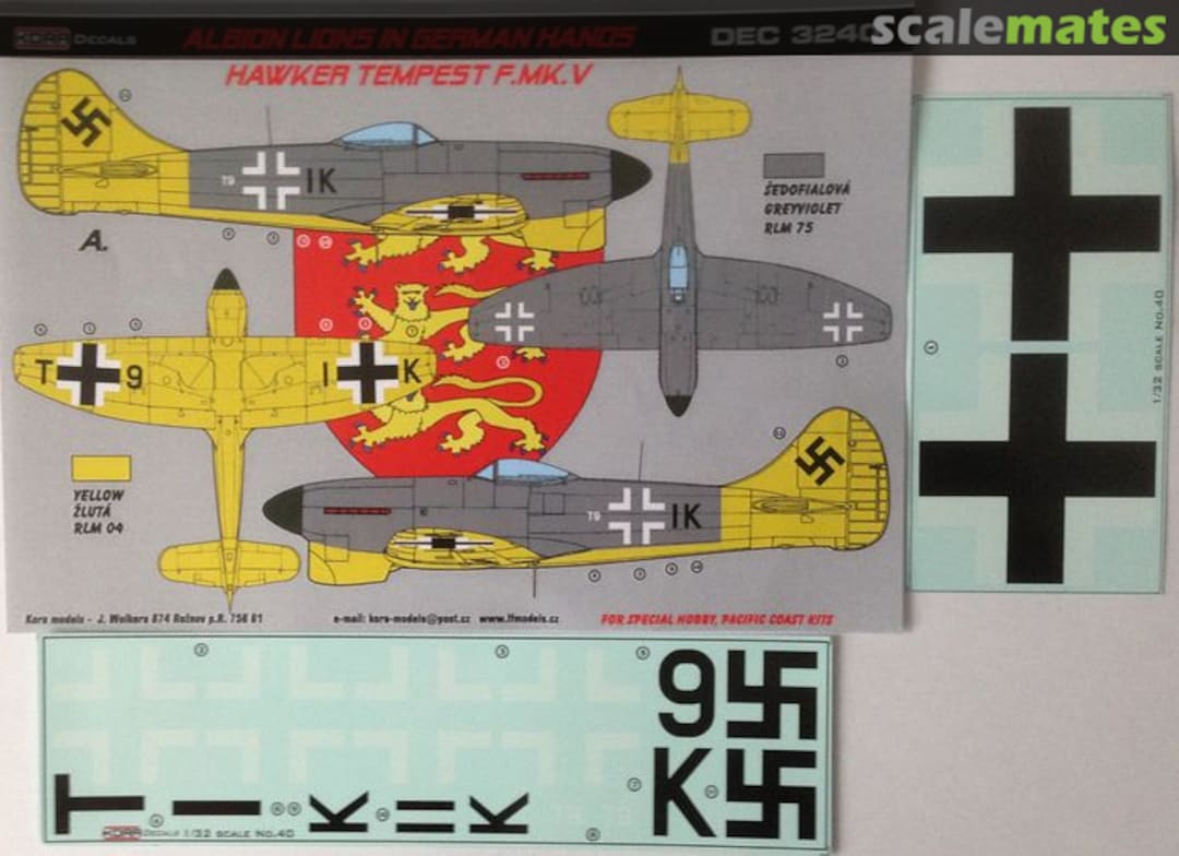 Boxart Hawker Tempest Mk.V DEC3240 Kora Models Boxart Hawker Tempest Mk.V DEC3240 Kora Models