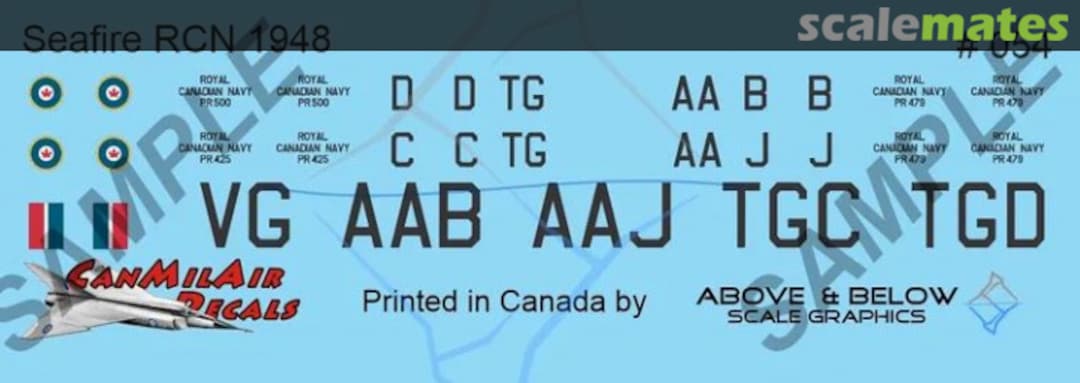 Boxart Supermarine Seafire - RCN 883 Sqn (1948) 054 Above & Below Graphics Boxart Supermarine Seafire - RCN 883 Sqn (1948) 054 Above & Below Graphics