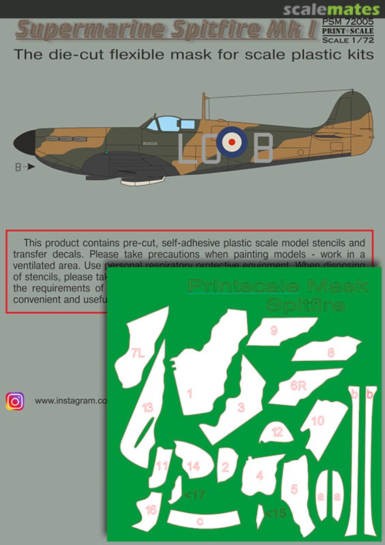 Boxart Supermarine Spitfire Mk.1 PSM72005 Print Scale Boxart Supermarine Spitfire Mk.1 PSM72005 Print Scale
