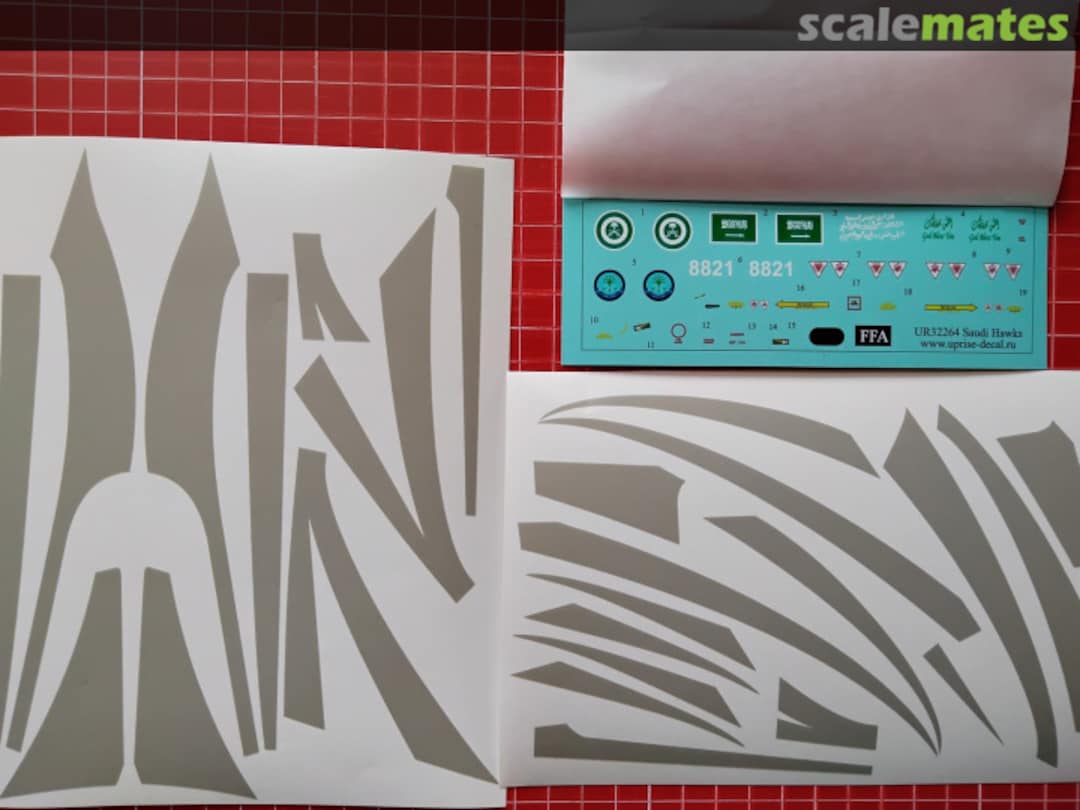 Contents Saudi Hawks team BAE Hawk Mk.65 with masks UR32264 UpRise Decal Contents Saudi Hawks team BAE Hawk Mk.65 with masks UR32264 UpRise Decal