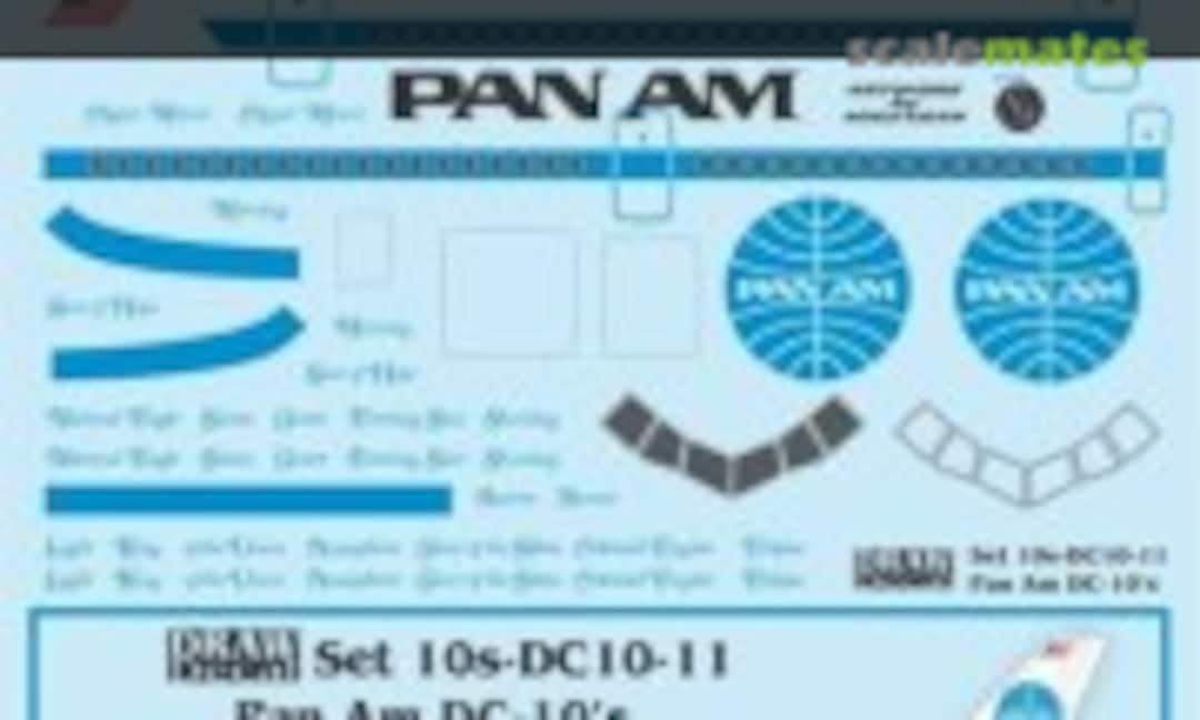 1:100 Pan Am DC-10s (Draw Decal 10-DC10-11) 10-DC10-11
