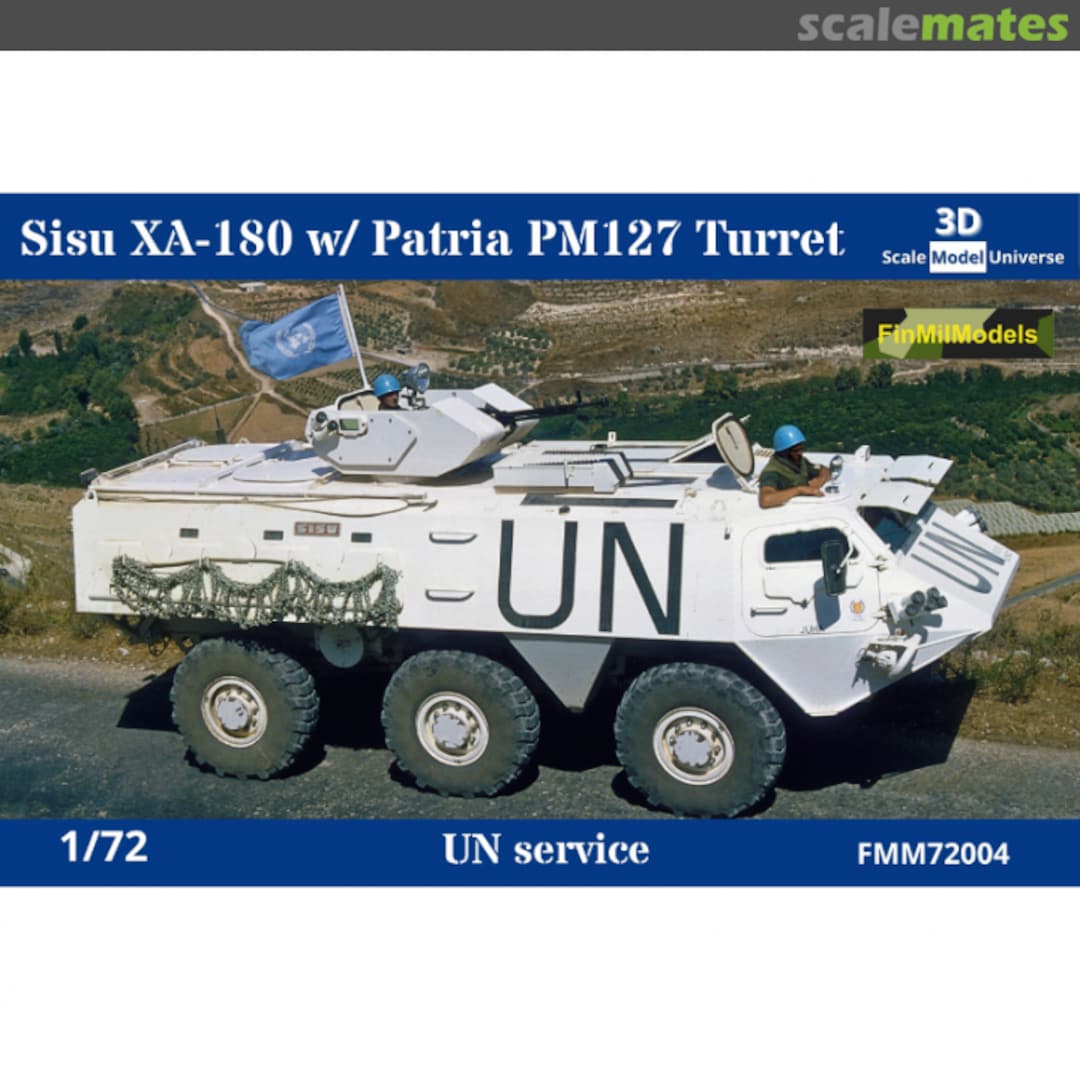 Boxart FinMilModels Sisu Xa-180 w/Patria PM127 Turret UN Service FMM72004 3D Scale Model Universe Boxart FinMilModels Sisu Xa-180 w/Patria PM127 Turret UN Service FMM72004 3D Scale Model Universe