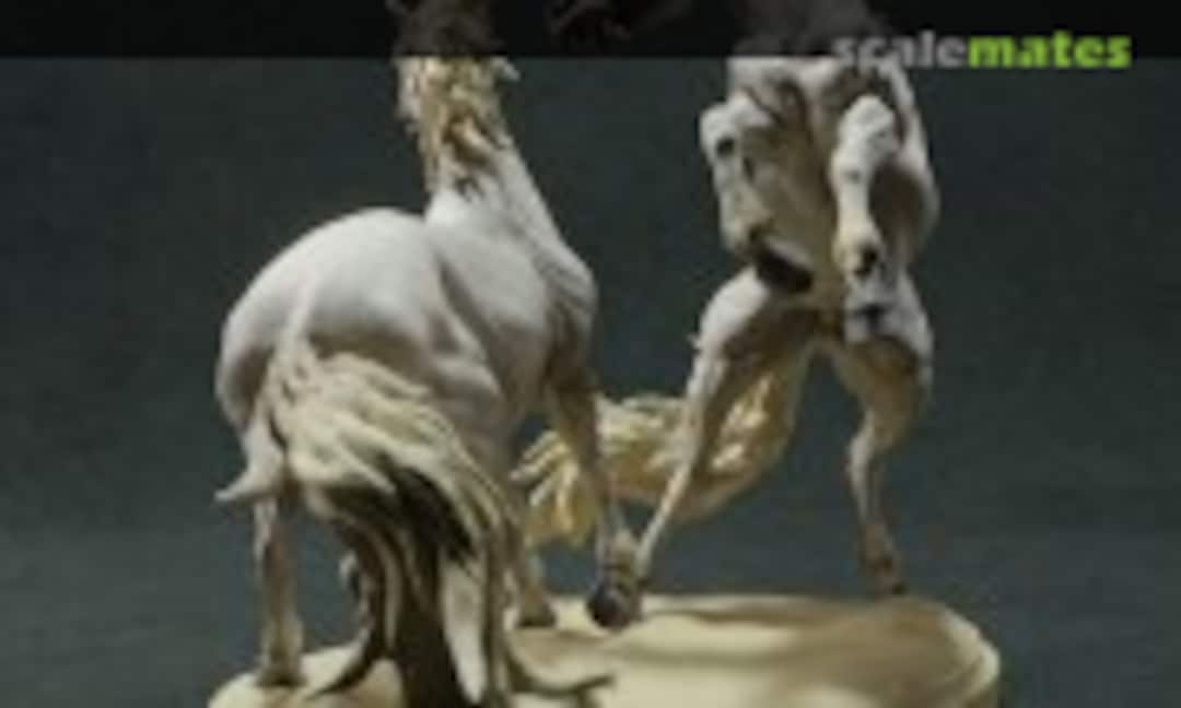 1:48 Camargue horse - stags fighting (EMP3d 48130282) 48130282