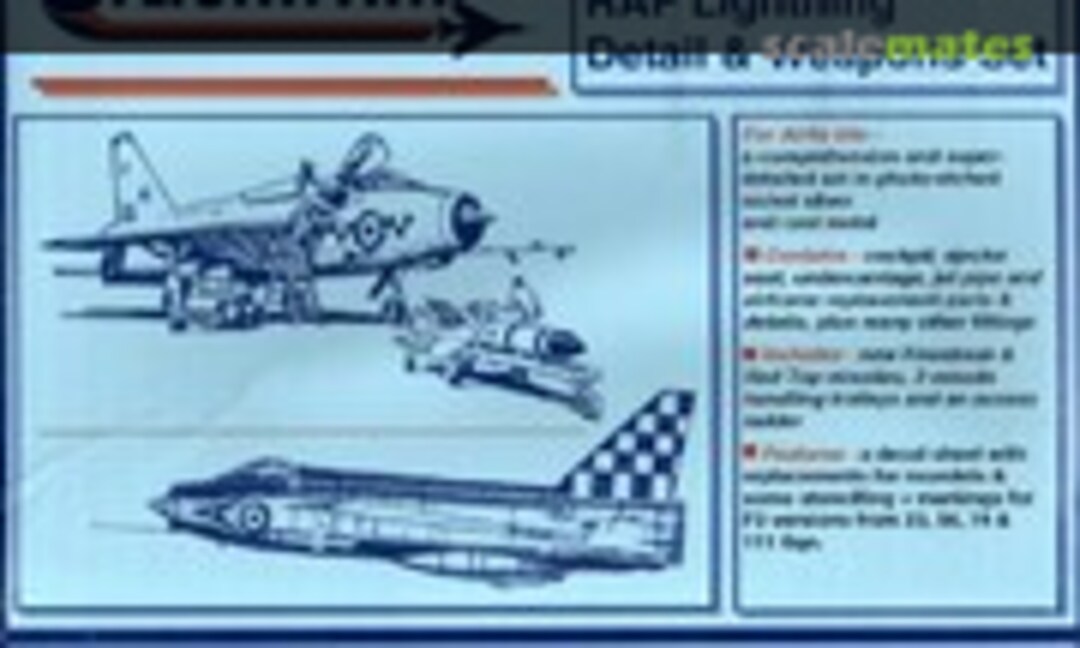 1:48 English Electric Lightning - Detail &amp; Weapons Set (Flightpath FP-48-060a)