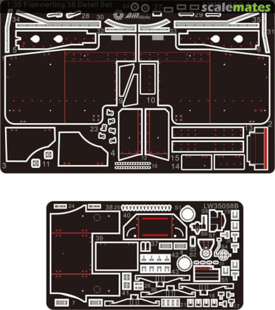 Boxart 2cm flakvierling shield + barrels LW35058 Alliance Model Works Boxart 2cm flakvierling shield + barrels LW35058 Alliance Model Works