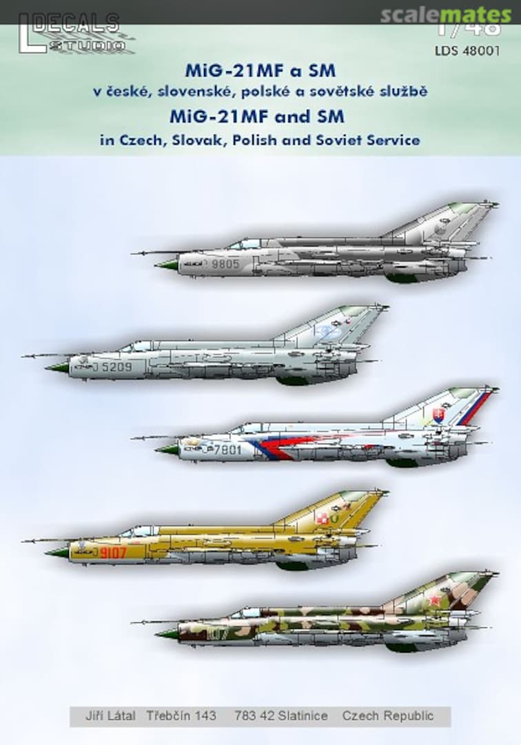 Boxart MiG-21MF a SM LDS 48001 L Decals Studio Boxart MiG-21MF a SM LDS 48001 L Decals Studio