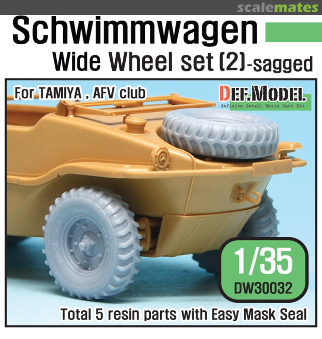 Boxart Schwimmwagen Wide Wheel Set (2) Sagged DW30032 Def.Model Boxart Schwimmwagen Wide Wheel Set (2) Sagged DW30032 Def.Model