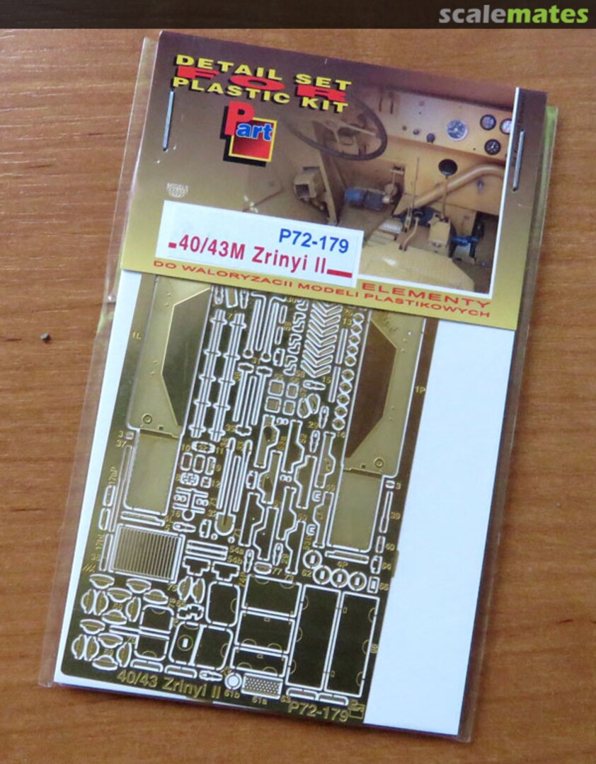 Boxart 40/43M Zrinyi II Photo-etch detail P72-179 Part Boxart 40/43M Zrinyi II Photo-etch detail P72-179 Part