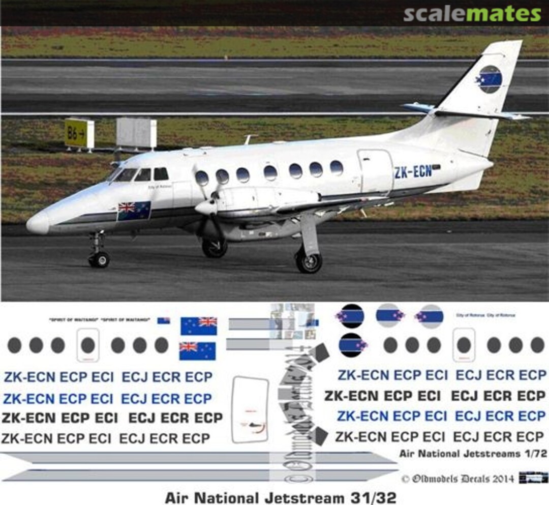 Boxart Air National Jetstream 31/32 OMD0467 Oldmodels Decals Boxart Air National Jetstream 31/32 OMD0467 Oldmodels Decals