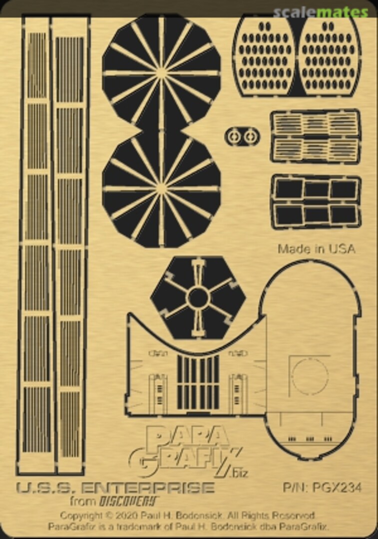 Boxart Discovery Enterprise Photoetch Set 1:1000 PGX234 ParaGrafix Modeling Systems