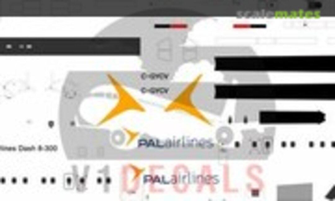 1:72 PAL Provincial Airlines DeHavilland Dash 8-300 (V1 Decals V1D0634-72) V1D0634-72