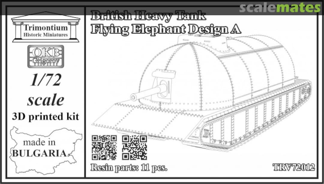 Boxart British Heavy Tank Flying Elephant Design A TRV72012 OKB Grigorov Boxart British Heavy Tank Flying Elephant Design A TRV72012 OKB Grigorov