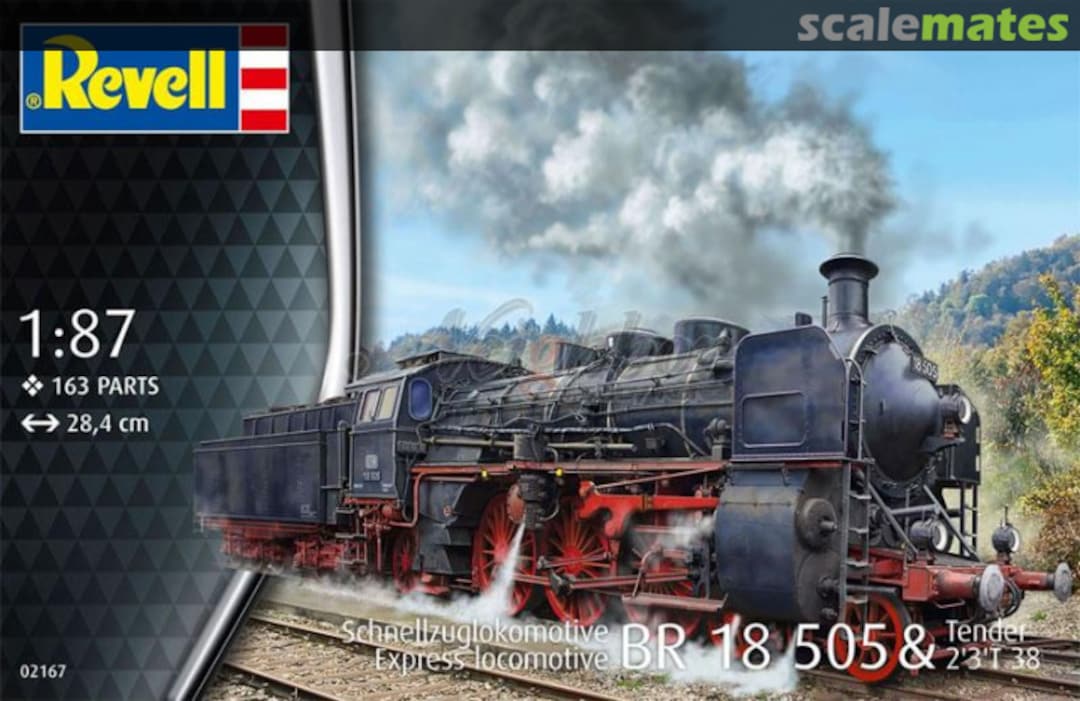 Boxart BR 18 505 & Tender 2'3' T 38 02167 Revell Boxart BR 18 505 & Tender 2'3' T 38 02167 Revell