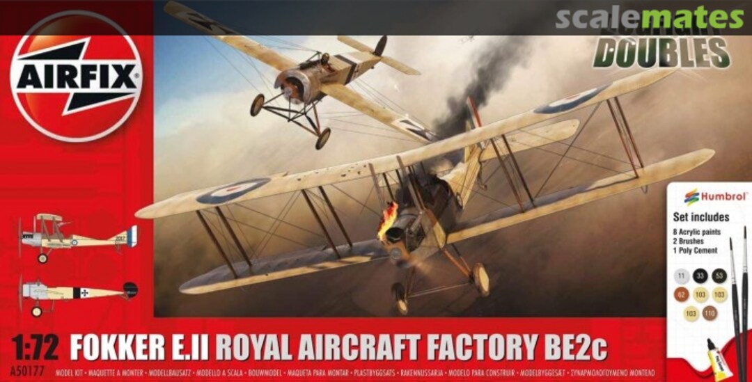 Boxart Fokker E.II & Royal Aircraft Factory BE2c A50177 Airfix Boxart Fokker E.II & Royal Aircraft Factory BE2c A50177 Airfix