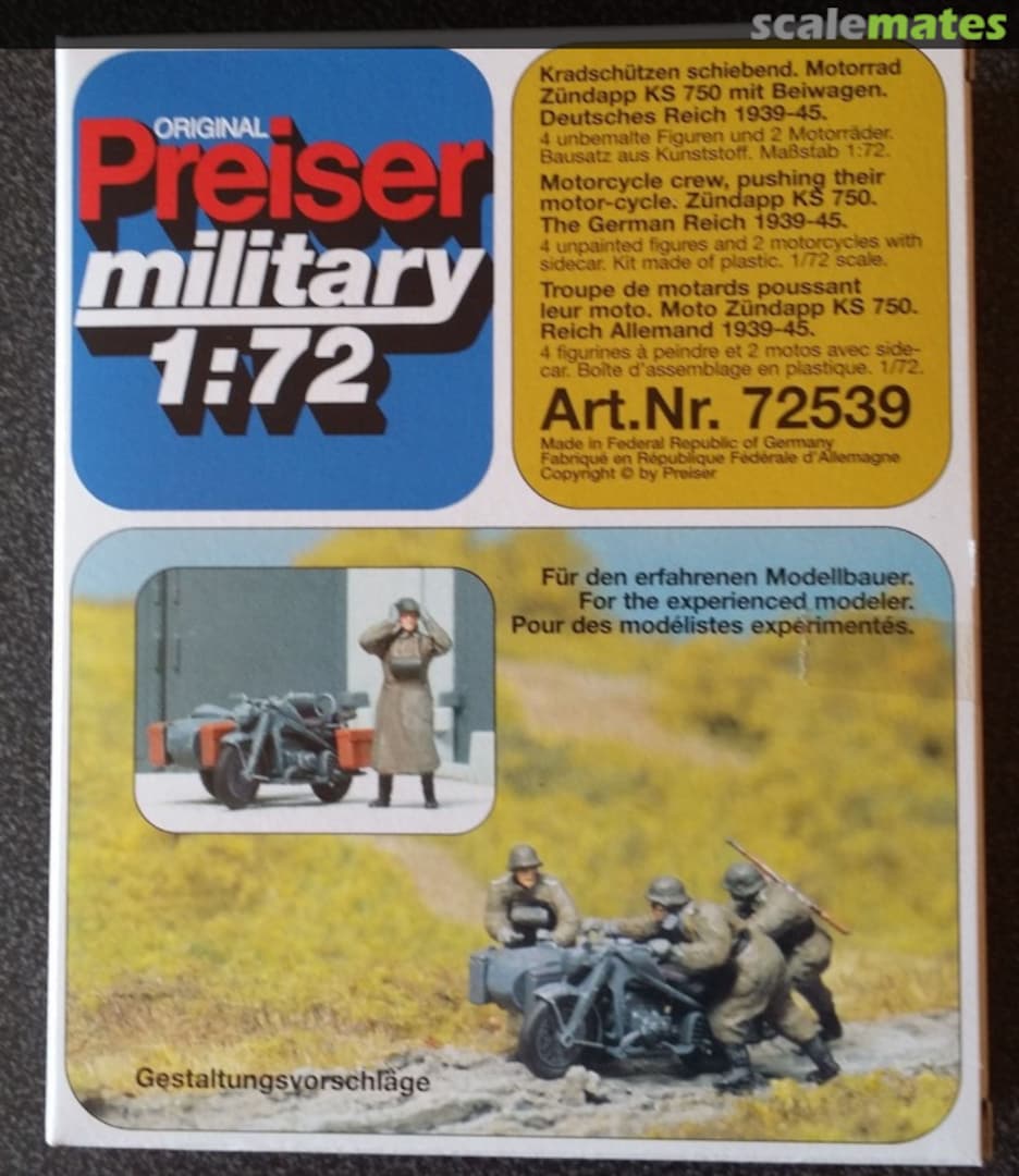 Boxart Zündapp KS 750 72539 Preiser Boxart Zündapp KS 750 72539 Preiser
