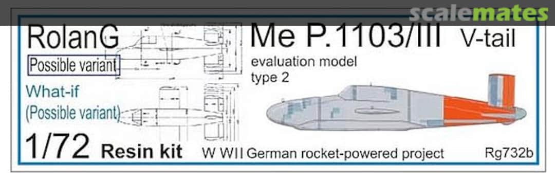 Boxart Messerschmitt Me P 1103/III V-tail Rg732b RolanG Boxart Messerschmitt Me P 1103/III V-tail Rg732b RolanG