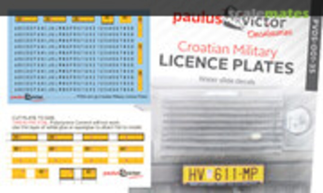 1:35 Croatian Military Licence Plates (PaulusVictor PVDS-001-35) PVDS-001-35