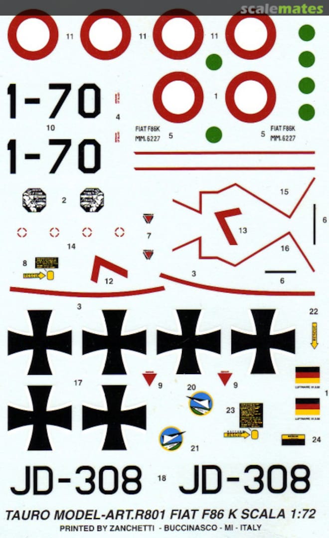 Boxart FIAT F-86K Sabre TM72/801 Tauro Model Boxart FIAT F-86K Sabre TM72/801 Tauro Model