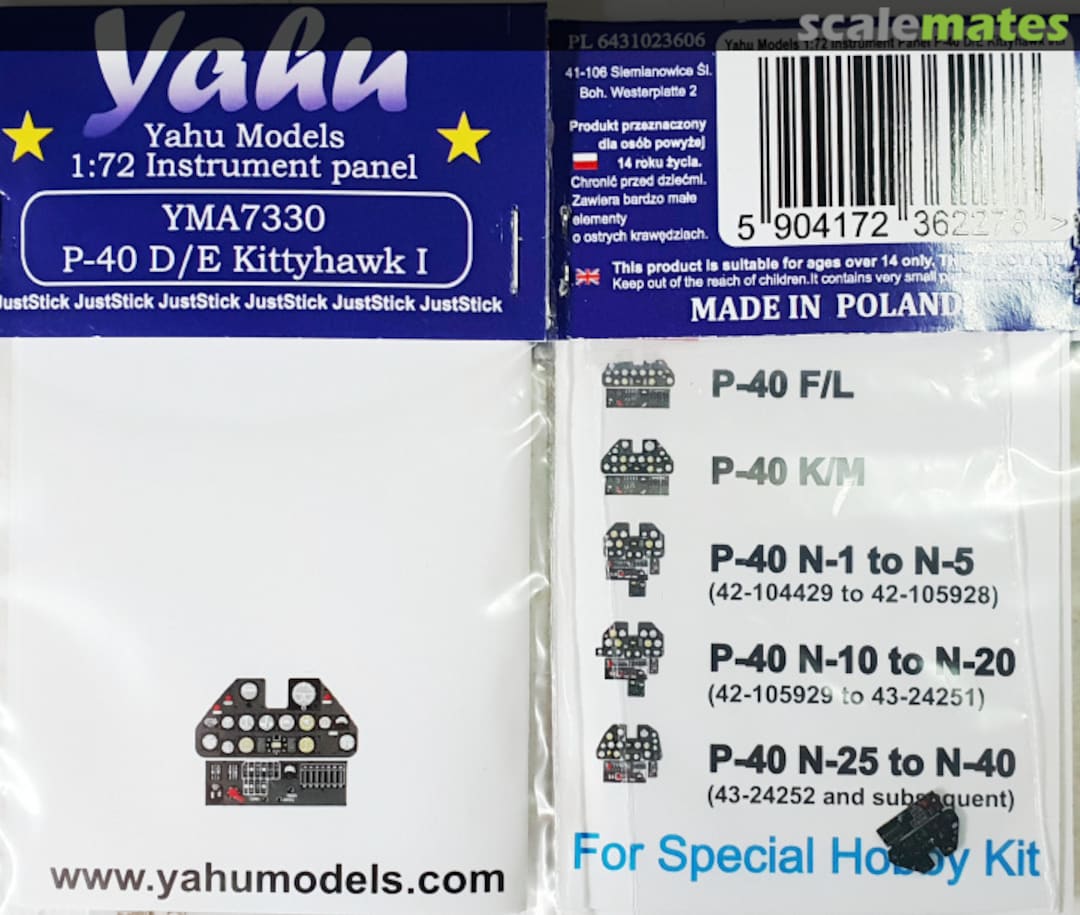 Boxart P-40 D/E Kittyhawk I YMA7330 Yahu Models Boxart P-40 D/E Kittyhawk I YMA7330 Yahu Models