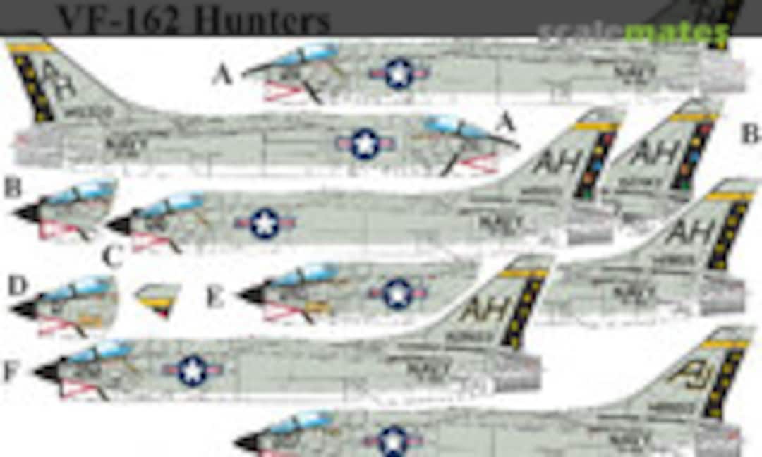 1:72 F-8A/E/J/H Crusader VF-162 Hunters (UpRise Decal UR72208) UR72208