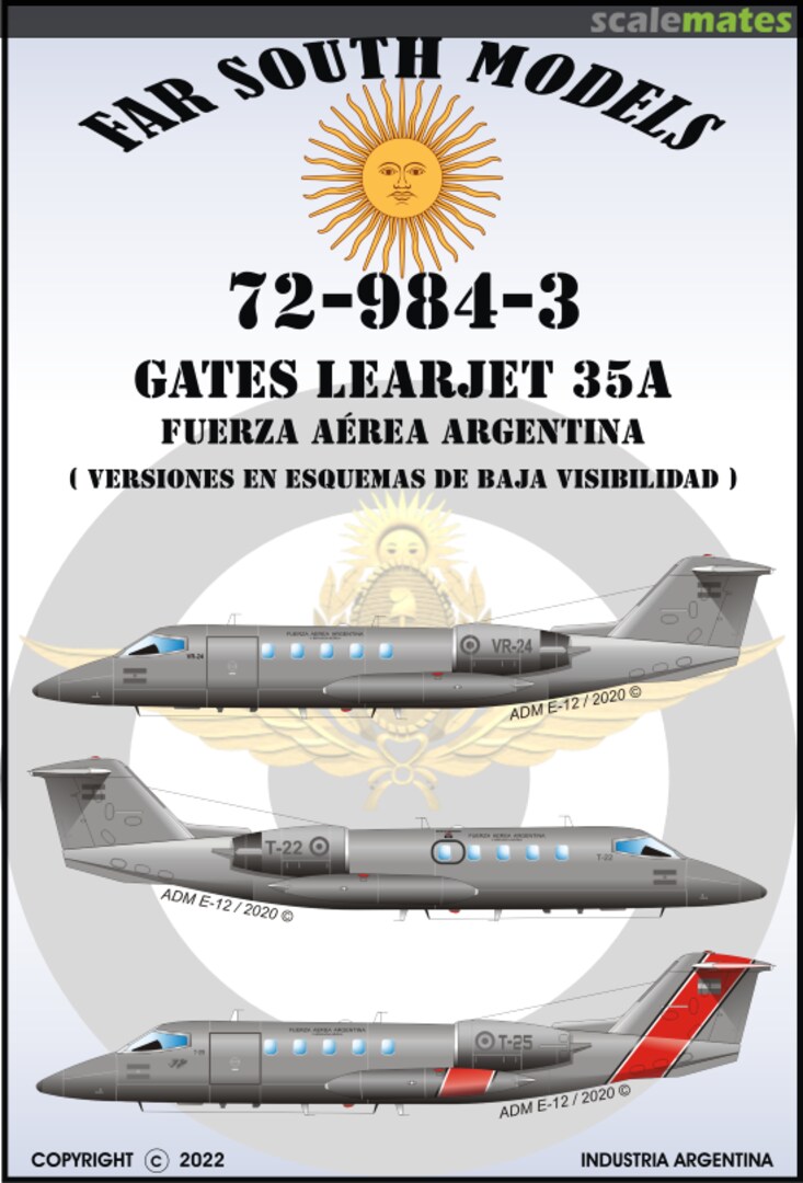 Boxart Gates Learjet 35A 72-984-3 Far South Models Boxart Gates Learjet 35A 72-984-3 Far South Models