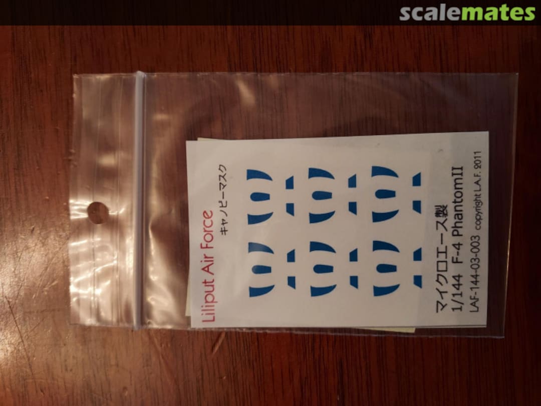 Boxart F-4 Phantom II Canopy Masks (6) LAF-144-03-003 Liliput Air Force Boxart F-4 Phantom II Canopy Masks (6) LAF-144-03-003 Liliput Air Force