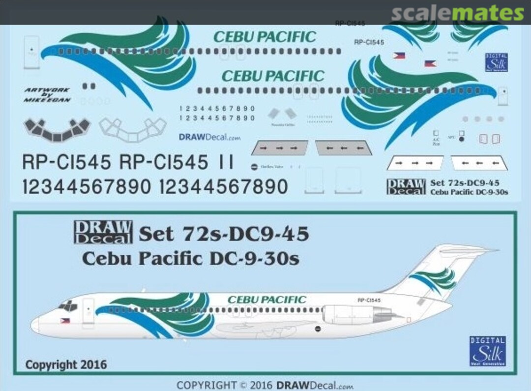 Boxart Cebu Pacific DC-9-30s 72-DC9-45 Draw Decal
