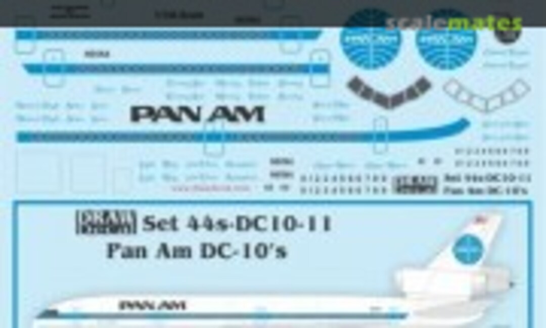 1:144 Pan Am DC-10s (Draw Decal 44-DC10-11) 44-DC10-11