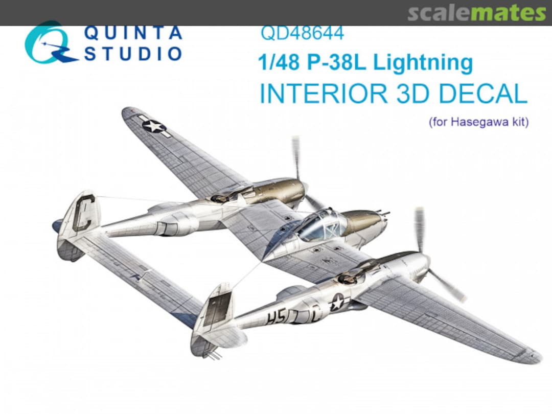 Boxart P-38L Lightning interior 3D decals QD48644 Quinta Studio Boxart P-38L Lightning interior 3D decals QD48644 Quinta Studio