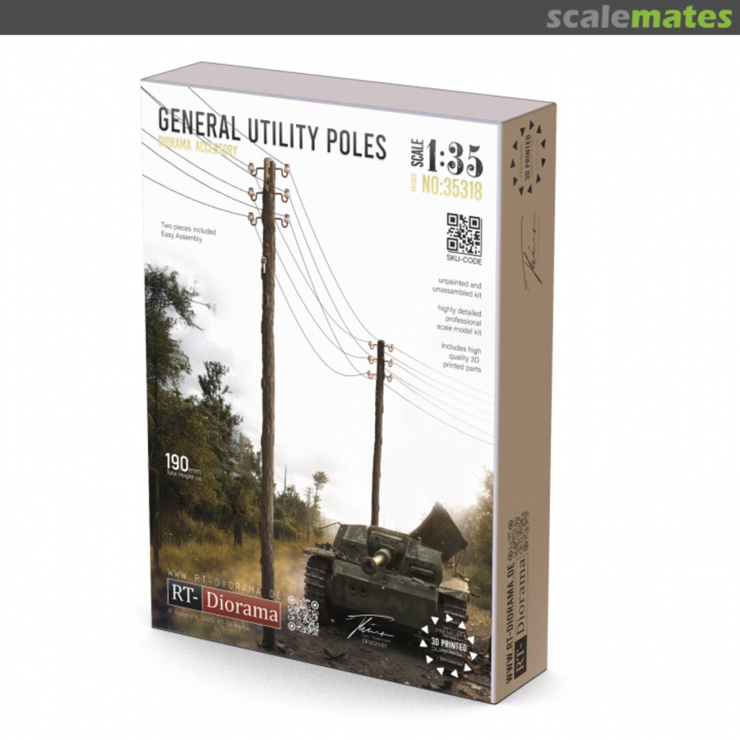 Boxart General Utility Poles (2pcs) 35318 RT-Diorama Boxart General Utility Poles (2pcs) 35318 RT-Diorama