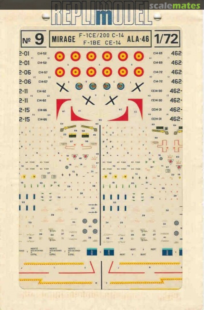 Boxart Mirage F-1CE/200 C-14 & F-1BE CE-14 9-72 Replimodel Boxart Mirage F-1CE/200 C-14 & F-1BE CE-14 9-72 Replimodel