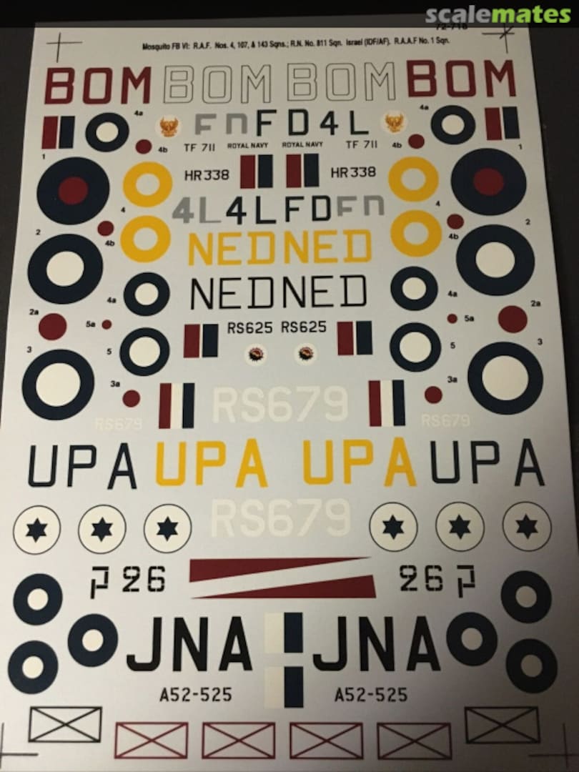 Contents Mosquito FB Mk VI 72-718 SuperScale International Contents Mosquito FB Mk VI 72-718 SuperScale International