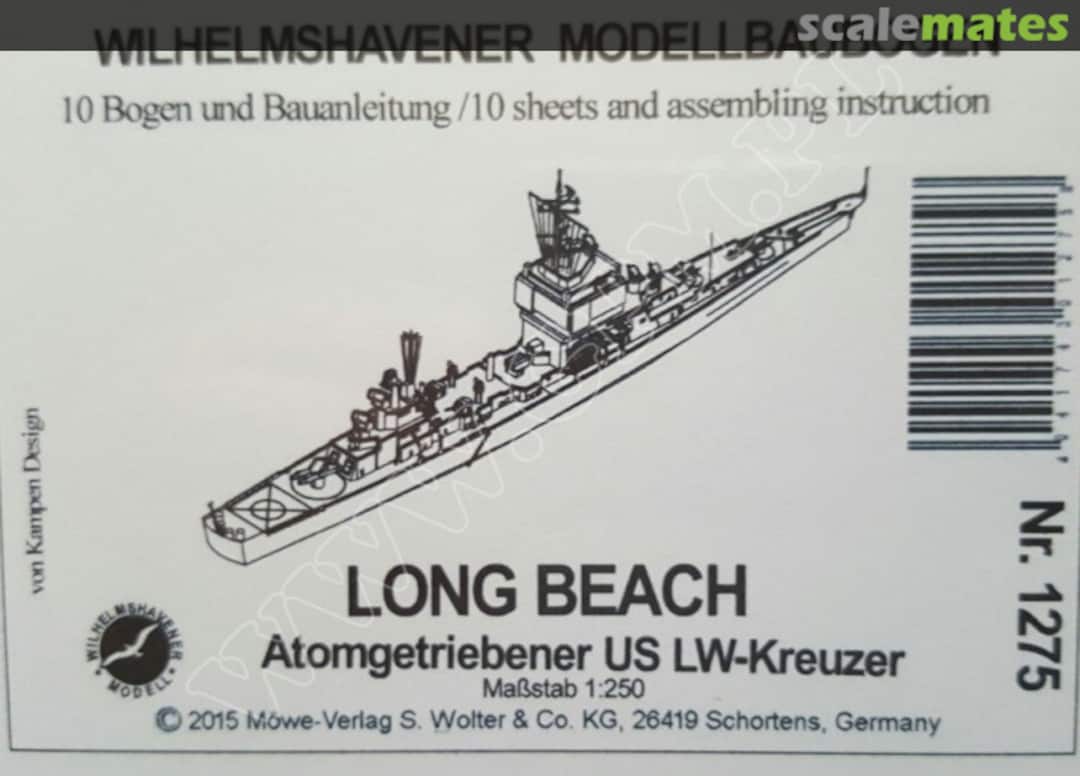Boxart USS Long Beach CGN-9 WHM-1275 Wilhelmshavener Modellbaubogen Mowe-Verlag Boxart USS Long Beach CGN-9 WHM-1275 Wilhelmshavener Modellbaubogen Mowe-Verlag
