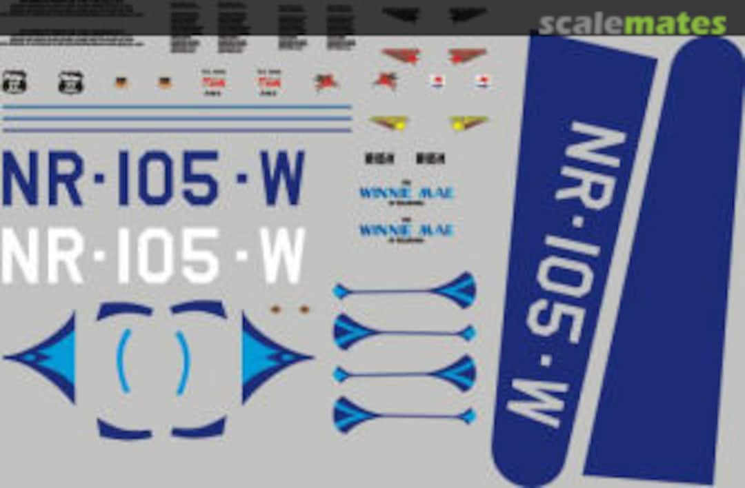 Boxart Vega 5C Winnie Mae Wiley Post  Red Pegasus Decals