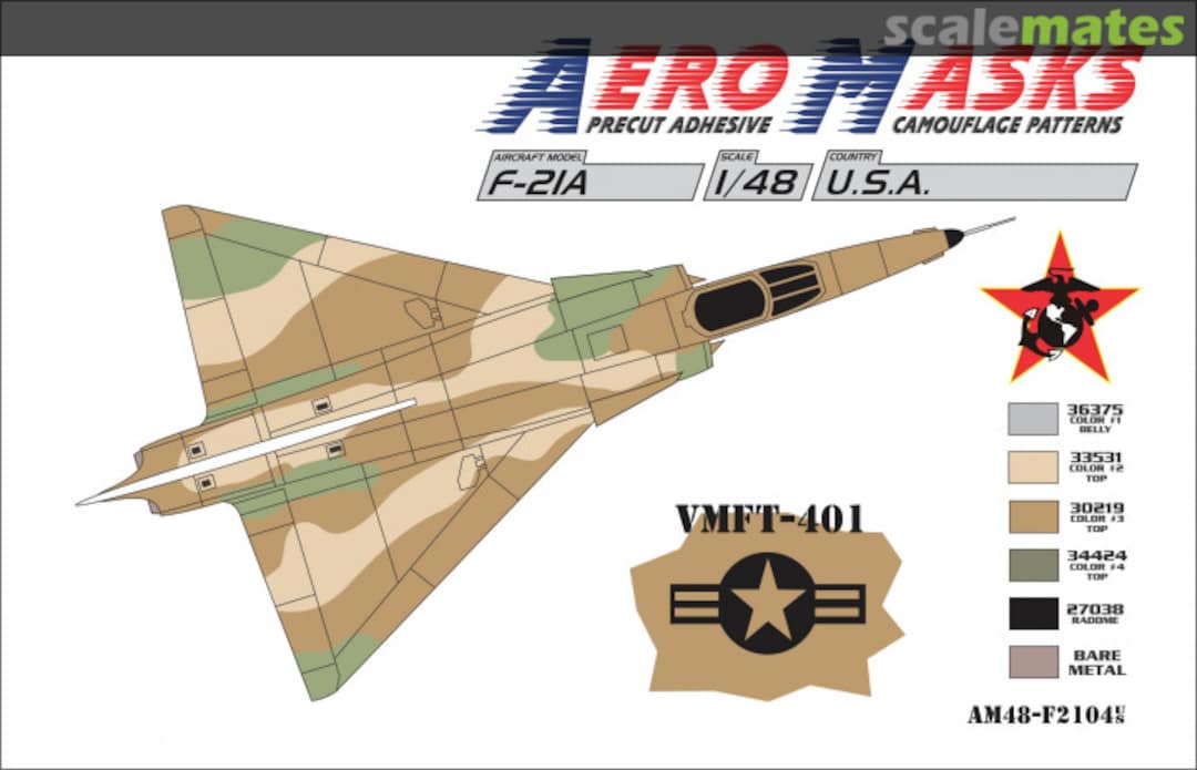 Boxart F-21A USA VMFT-401 AM48-F2104 AeroMasks Boxart F-21A USA VMFT-401 AM48-F2104 AeroMasks