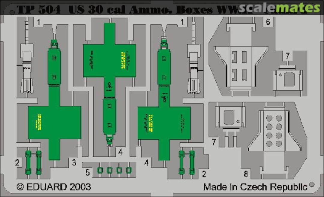 Boxart US Cal.0.30 Ammo. Boxes WWII TP504 Eduard Boxart US Cal.0.30 Ammo. Boxes WWII TP504 Eduard