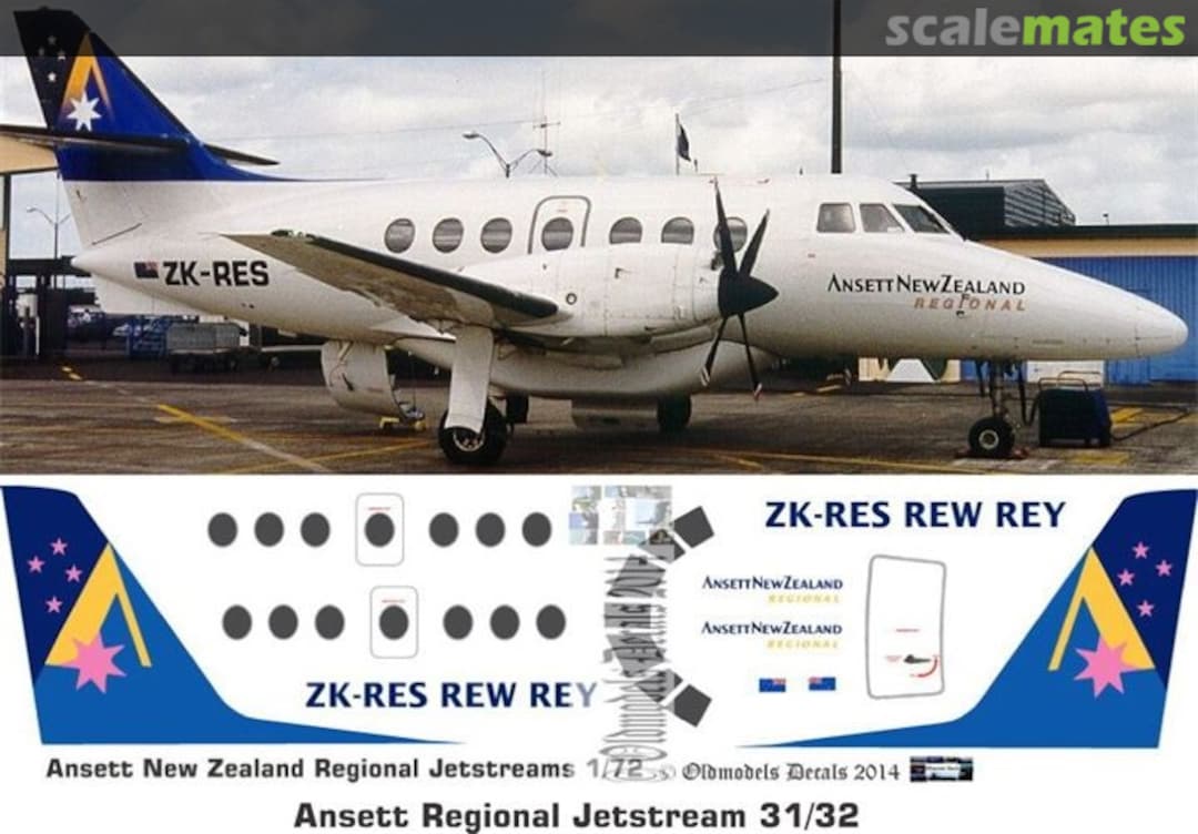 Boxart Ansett Regional Jetstream 31/32 OMD0464 Oldmodels Decals Boxart Ansett Regional Jetstream 31/32 OMD0464 Oldmodels Decals