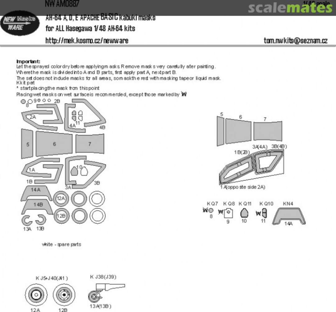 Boxart AH-64A/D/E Apache BASIC kabuki masks NWAM0887 New Ware Boxart AH-64A/D/E Apache BASIC kabuki masks NWAM0887 New Ware