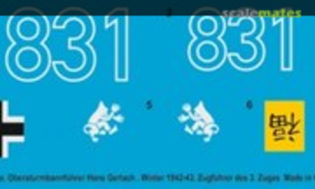 1:16 Tiger I Div. "Das Reich" Obersturmführer Hans Gerlach, Winter 1942-43, Zugführer des 3. Zuges (Peddinghaus-Decals 16 3600) 16 3600