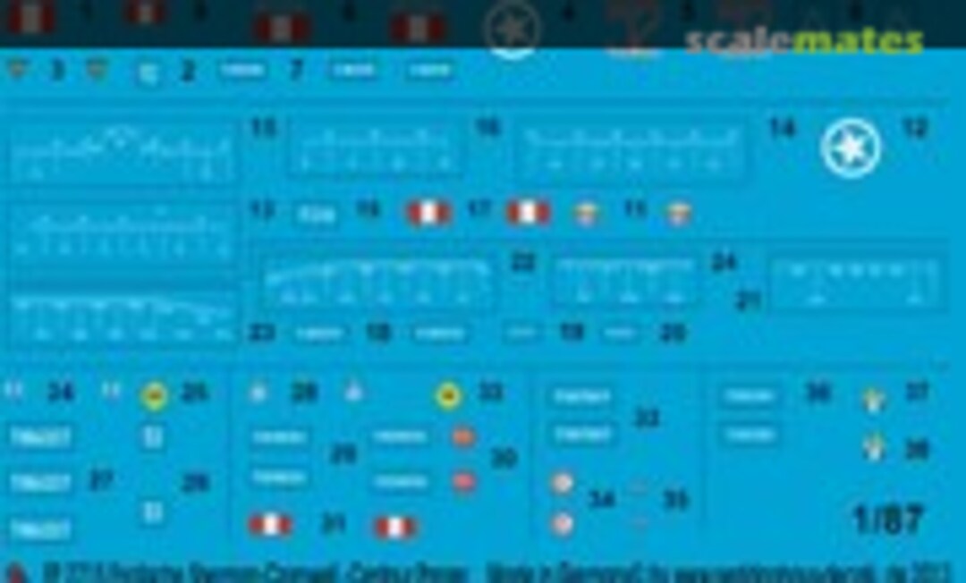 1:87 Royal Marines Sherman, Cromwell und Centaur Panzer (Peddinghaus-Decals EP 2715) EP 2715