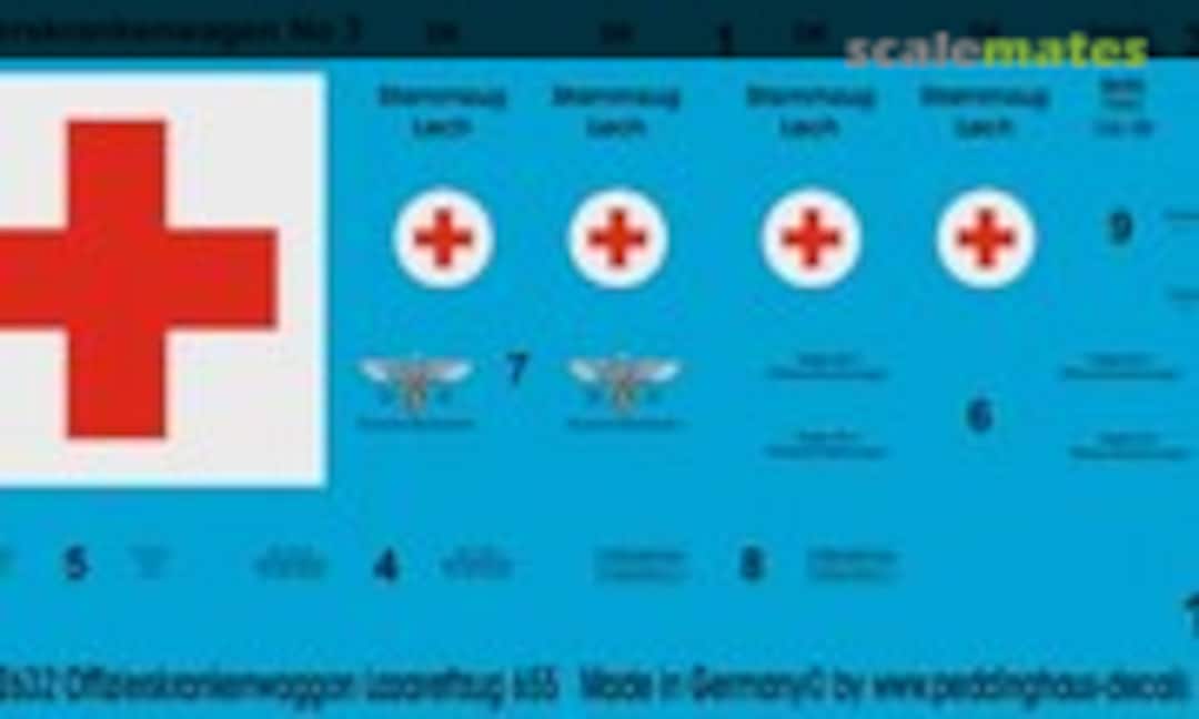 1:87 Offizierskrankenwaggon, Lazzarettzug 655 (Peddinghaus-Decals EP 2632) EP 2632