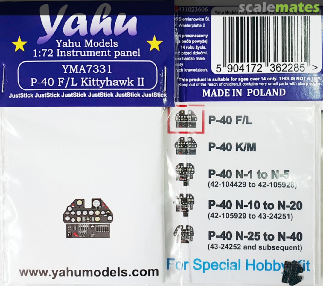 Boxart P-40 F/L Kittyhawk II YMA7331 Yahu Models Boxart P-40 F/L Kittyhawk II YMA7331 Yahu Models