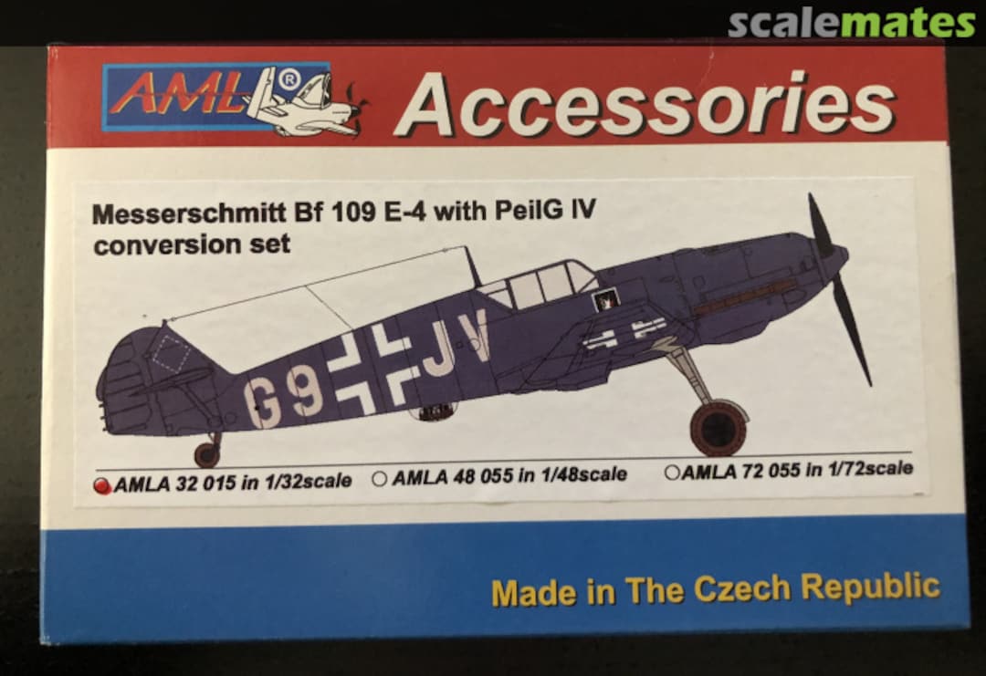 Boxart Messerschmitt Bf 109 E-4 with PeilG IV AMLA32015 AML Boxart Messerschmitt Bf 109 E-4 with PeilG IV AMLA32015 AML