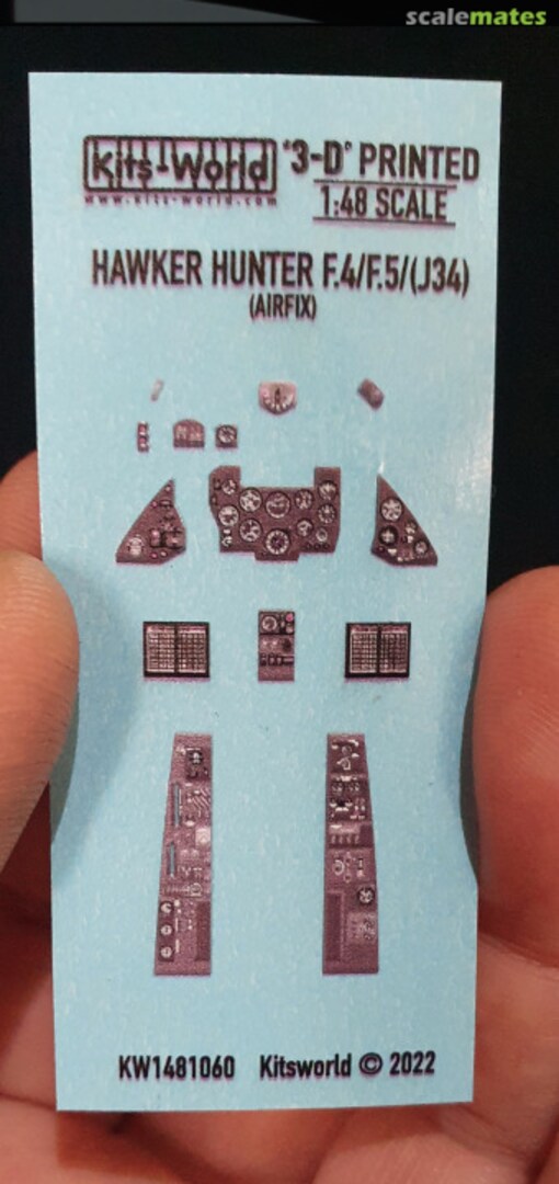 Boxart Hawker Hunter F.4/F.5/J34 - Instrument Panels KW3D1481060 Kits-World Boxart Hawker Hunter F.4/F.5/J34 - Instrument Panels KW3D1481060 Kits-World