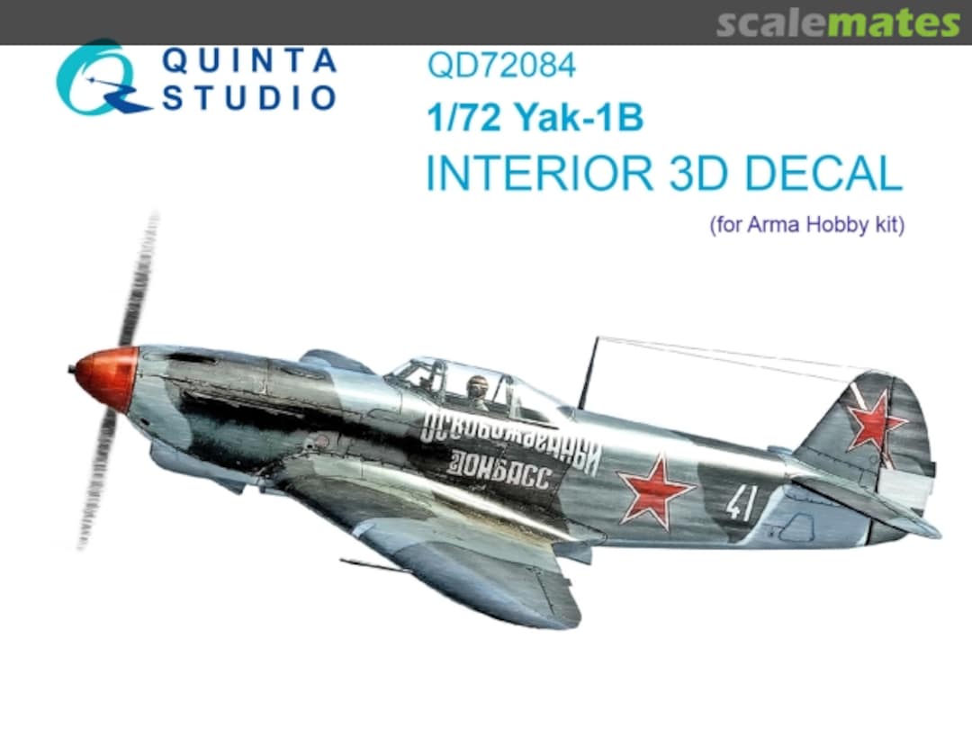 Boxart Yak-1B interior 3D decals QD72084 Quinta Studio Boxart Yak-1B interior 3D decals QD72084 Quinta Studio