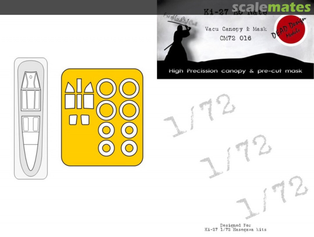 Boxart Ki-27 Ko Nate Vacu Canopy And Mask (Hasegawa) CM72016 DEAD Design Models Boxart Ki-27 Ko Nate Vacu Canopy And Mask (Hasegawa) CM72016 DEAD Design Models