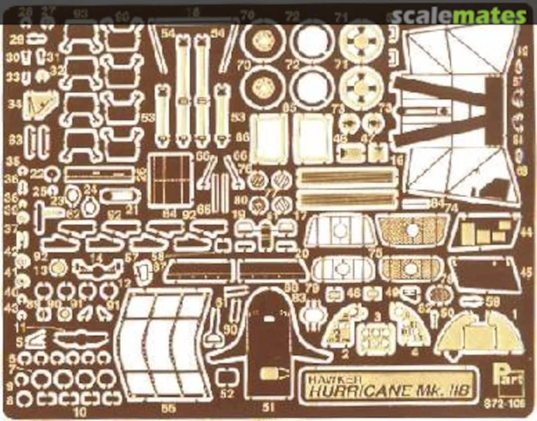 Boxart Hawker Hurricane Mk.IIB S72-108 Part Boxart Hawker Hurricane Mk.IIB S72-108 Part