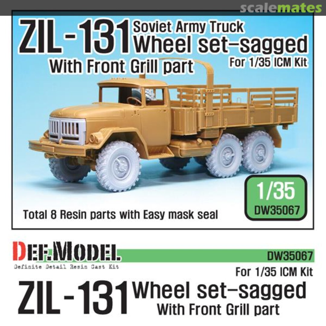 Boxart ZIL-131 Sagged Wheel Set w/Correct Grill Parts DW35067 Def.Model Boxart ZIL-131 Sagged Wheel Set w/Correct Grill Parts DW35067 Def.Model