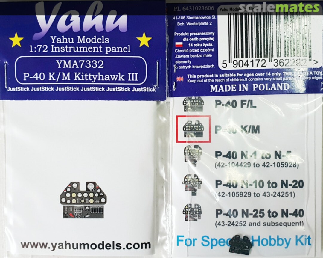Boxart P-40 K/M Kittyhawk III YMA7332 Yahu Models Boxart P-40 K/M Kittyhawk III YMA7332 Yahu Models